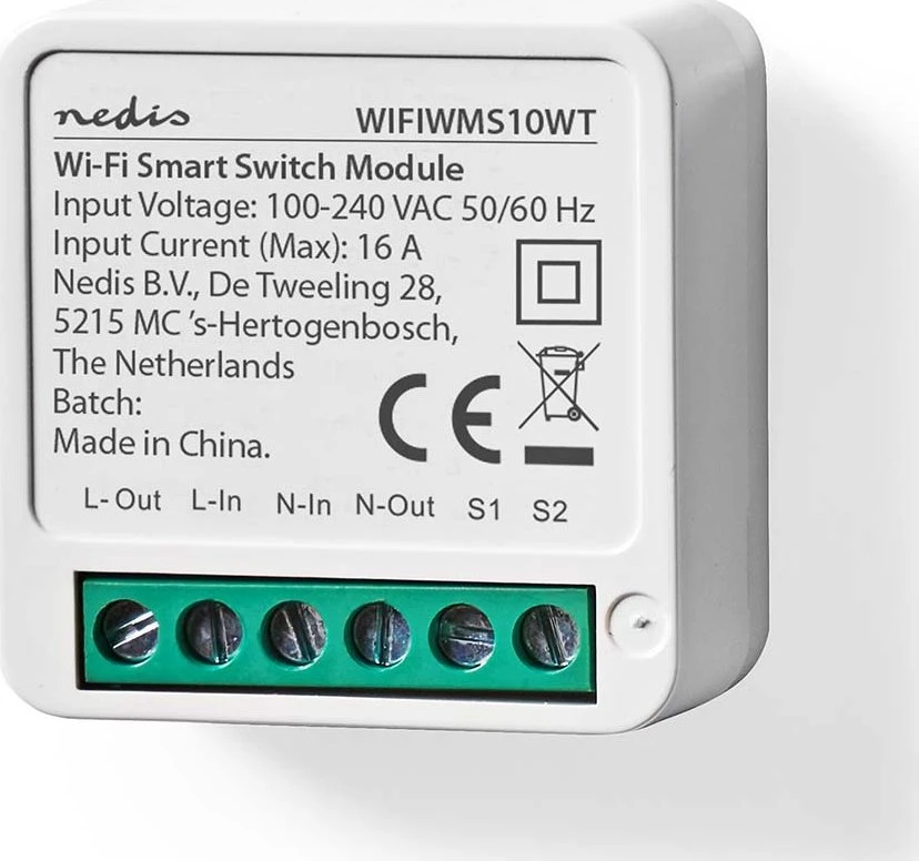 Šakotuvas Inteligentny jungiklis Nedis SmartLife WIFIWMS10WT Wi-Fi