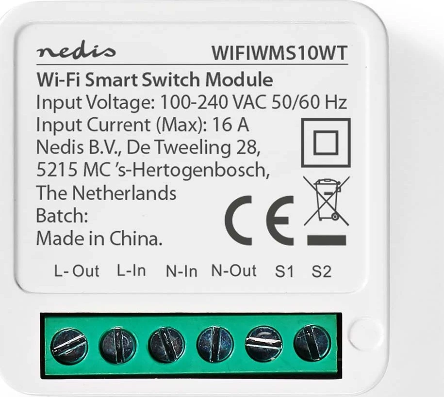 Šakotuvas Inteligentny jungiklis Nedis SmartLife WIFIWMS10WT Wi-Fi