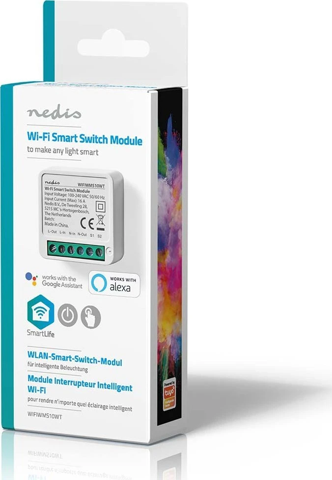 Šakotuvas Inteligentny jungiklis Nedis SmartLife WIFIWMS10WT Wi-Fi