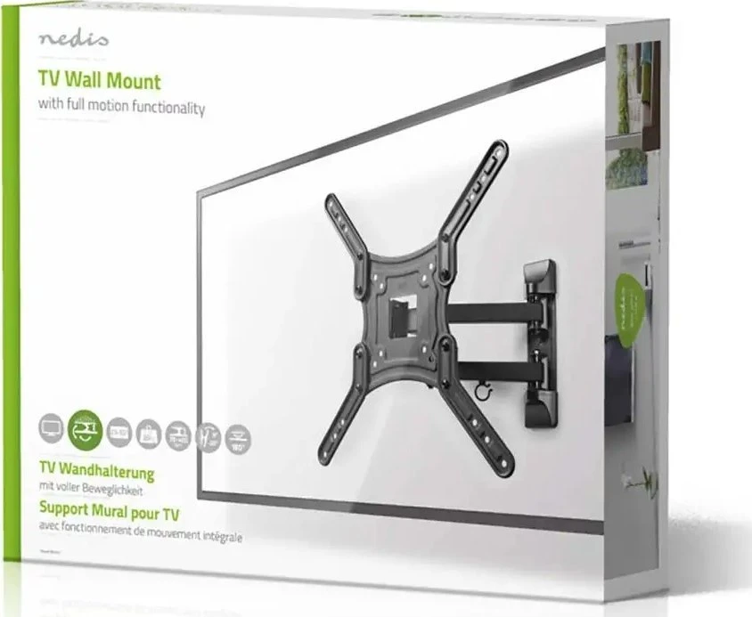 Nedis TVWM1530BK televizoriaus laikiklis 139,7 cm (55") Juoda