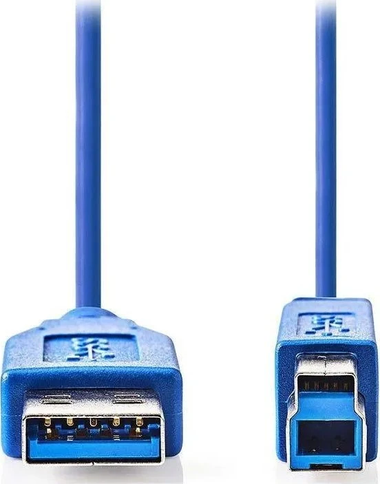 Nedis USB-A – USB-B USB laidas 3 m mėlynas (CCGP61100BU30)