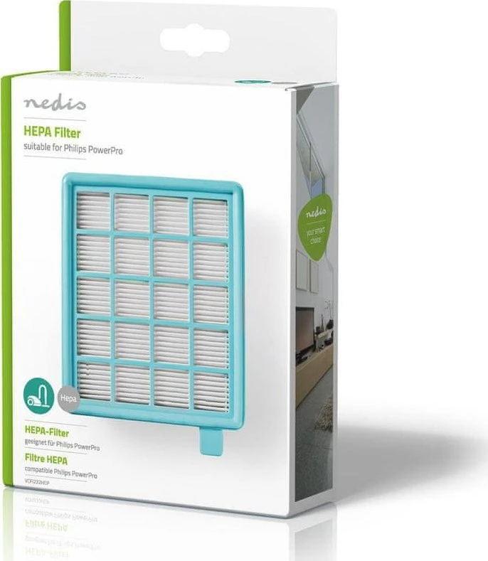 Nedis HEPA filtras dulkių siurbliui Philips PowerPro Compact FC8470 / FC8471 / FC8472 (1vnt) VCFI222HEP