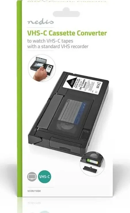 Nedis VCON110BK część zamienna do sprzętu audio-wideo Kompaktowy adapter do kaset wideo