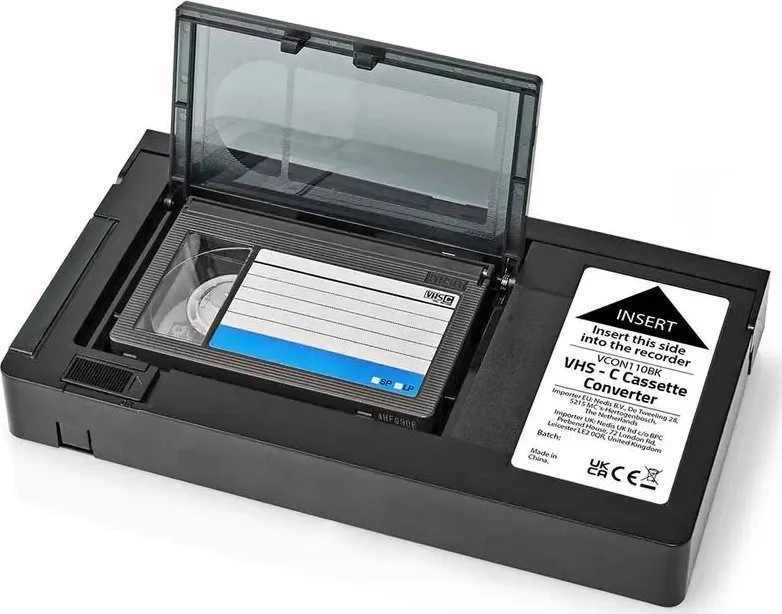 Nedis VCON110BK część zamienna do sprzętu audio-wideo Kompaktowy adapter do kaset wideo