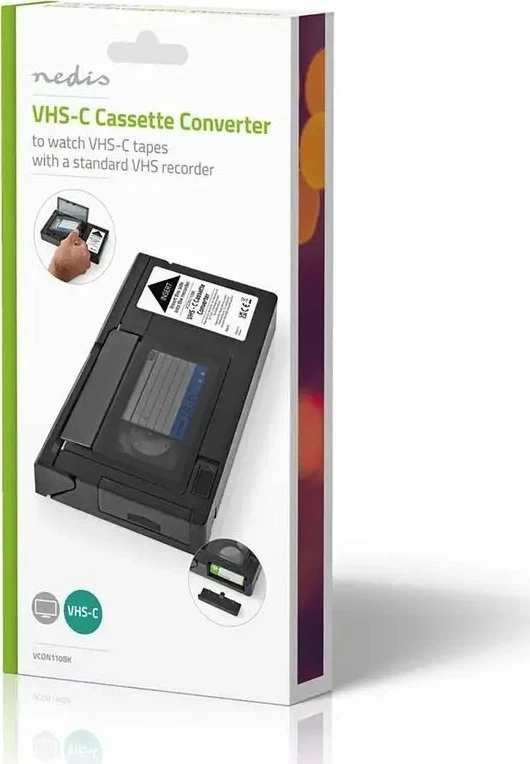 Nedis VCON110BK część zamienna do sprzętu audio-wideo Kompaktowy adapter do kaset wideo
