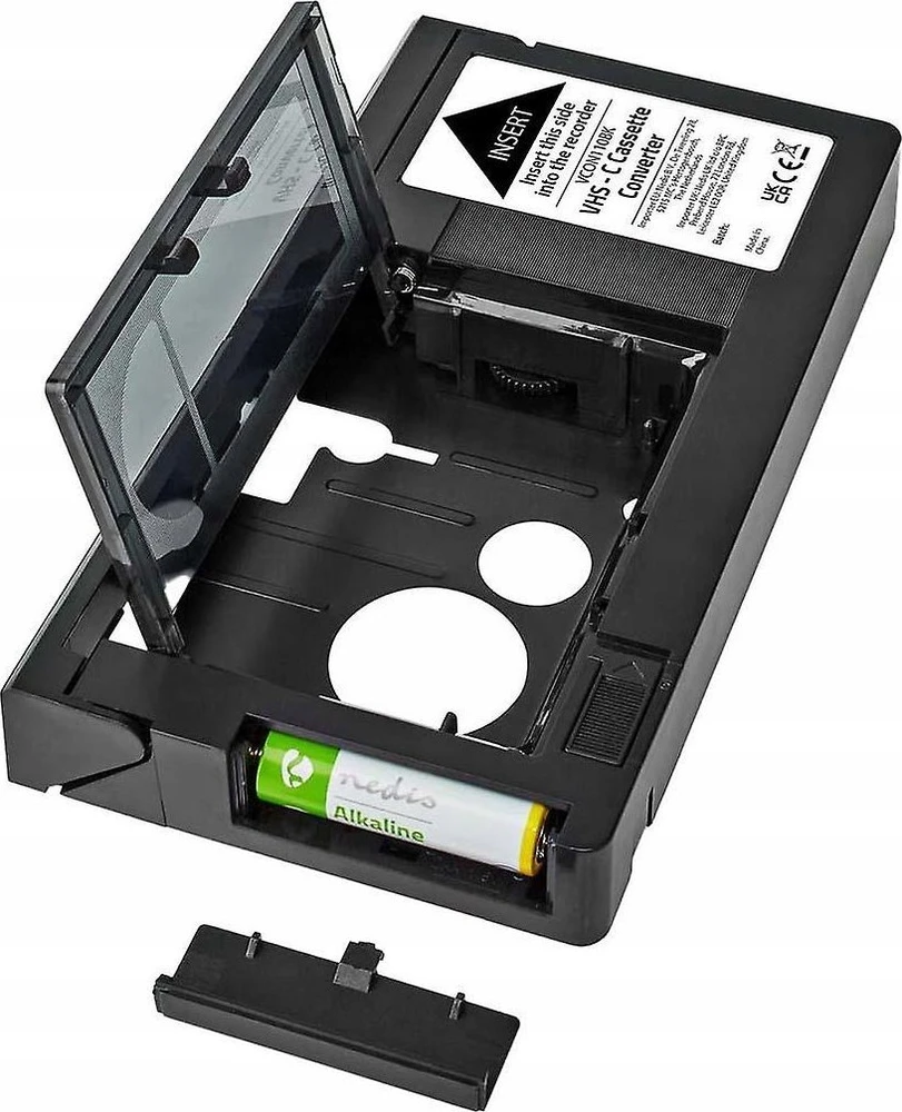 Nedis VCON110BK część zamienna do sprzętu audio-wideo Kompaktowy adapter do kaset wideo