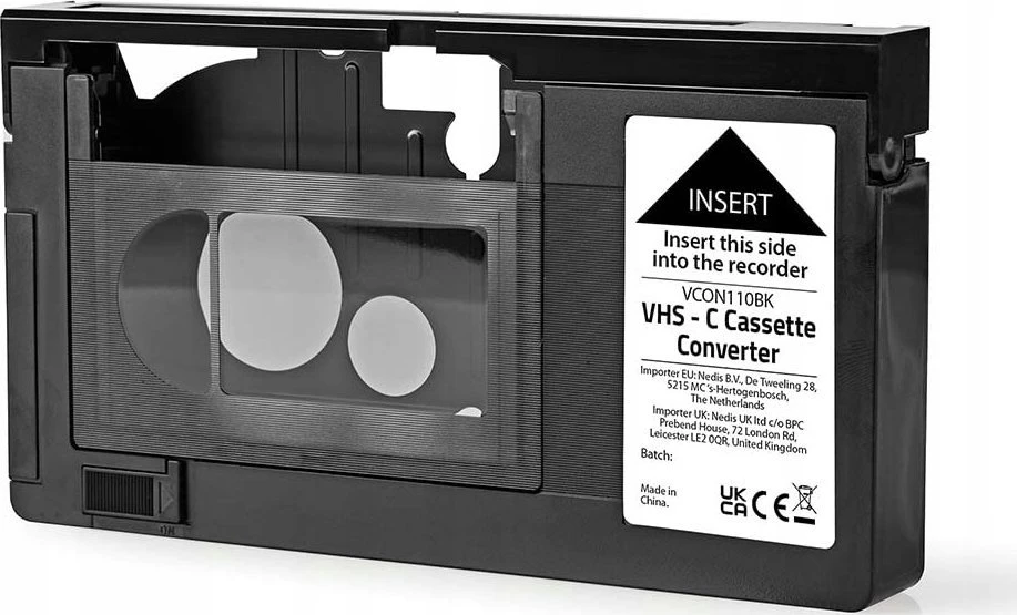Nedis VCON110BK część zamienna do sprzętu audio-wideo Kompaktowy adapter do kaset wideo