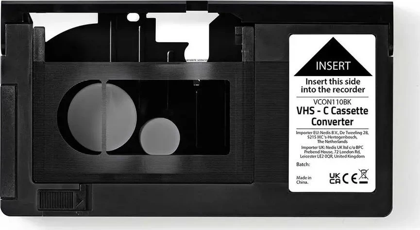 Nedis VCON110BK część zamienna do sprzętu audio-wideo Kompaktowy adapter do kaset wideo