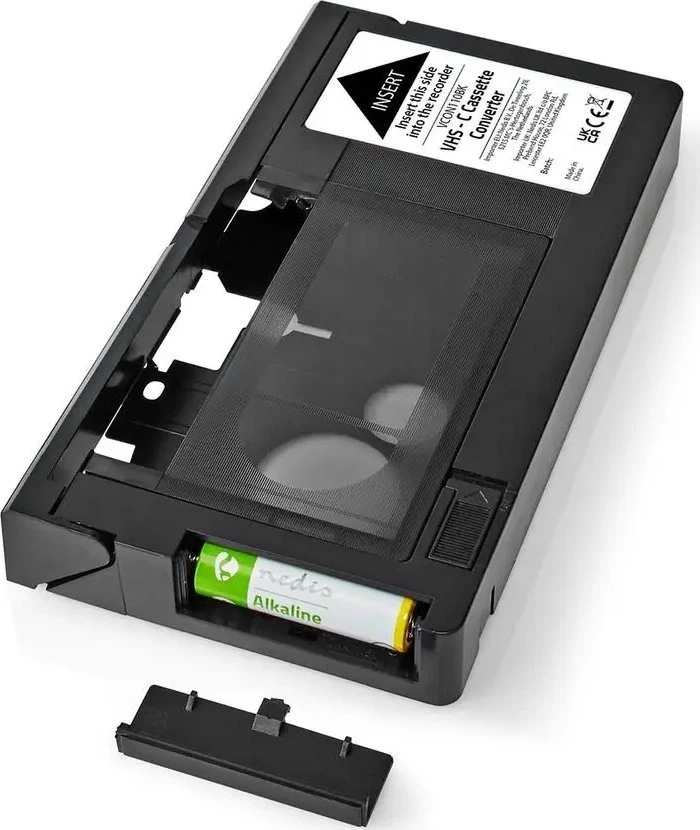 Nedis VCON110BK atsarginė garso ir vaizdo įrangos dalis Kompaktiškas vaizdo kasečių adapteris