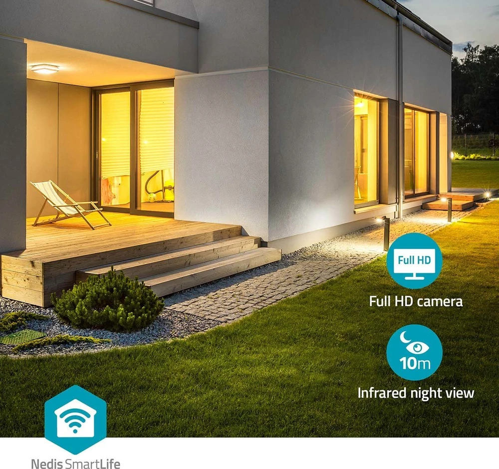 Nedis „SmartLife“ kameros modelis WIFICOL20BK, lauko, „Wi-Fi“