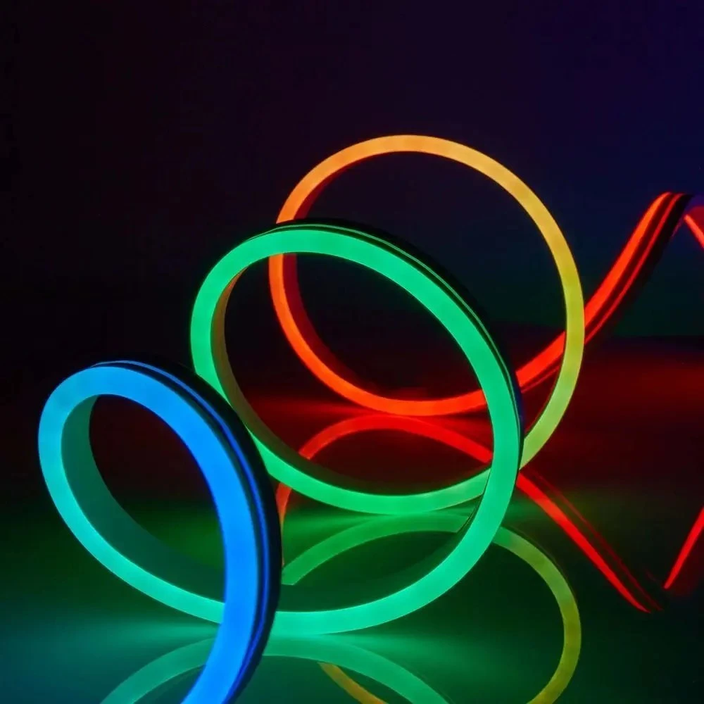 Nedis LED juostos komplektas NEON FLEX Wi-Fi, su pulteliu ir maitinimo šaltiniu 24V, 32W, 5m, 192lm/m, RGB IC skaitmeninė IP65