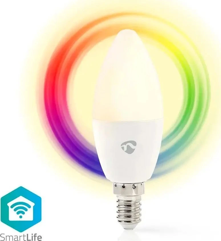 Nedis WIFILRC10E14 lampa LED Mėlyna, Žalias, Raudona, Baltas 4,9 W E27 F