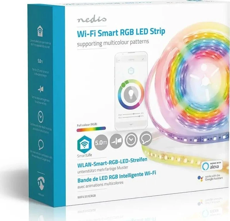Nedis WIFILS51CRGB išmanioji Wi-Fi LED juosta