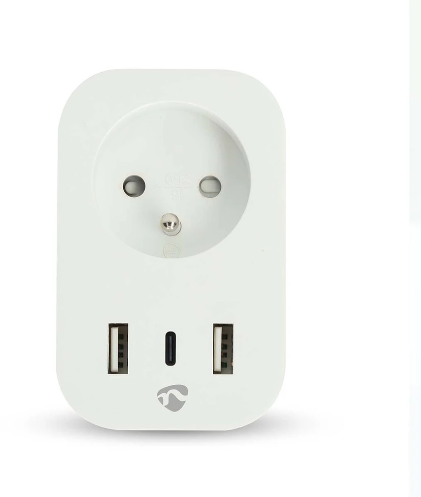 Nedis WIFIP121EWT inteligentny korek 3680 W Dom, Biuro Baltas