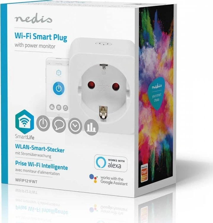 „Nedis Smartlife Smart Plug“ – „Smartlife Smart Plug“, „WiFi“, maitinimo matuoklis, 3680 W, F tipas (CEE 7/3)