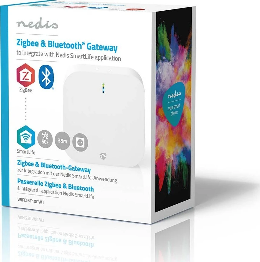 NEI Nedis WIFIZBT10CWT išmanusis imtuvas namams „Bluetooth“ 2400 – 2484 MHz Balta