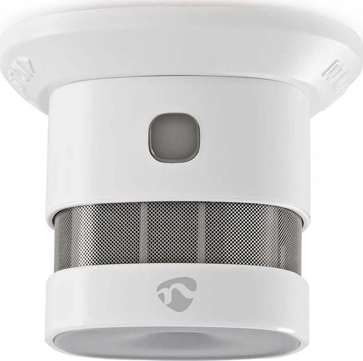 Nedis Išmanusis ZigBee TUYA dūmų jutiklis su sirena 85dB, CR123A, baltas