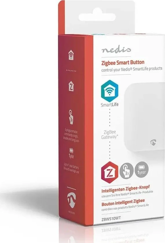 Nedis ZBWS10WT jungiklis światła Plastik Baltas