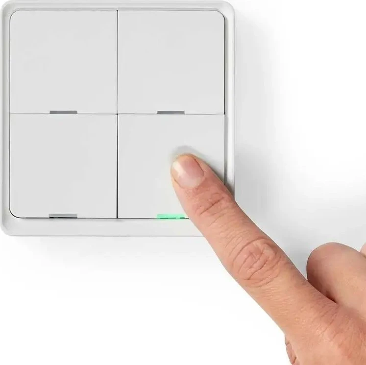 Nedis Išmanusis Zigbee SmartLife belaidis sieninis jungiklis, programuojamas, 12 funkcijų, CR2430, baltas