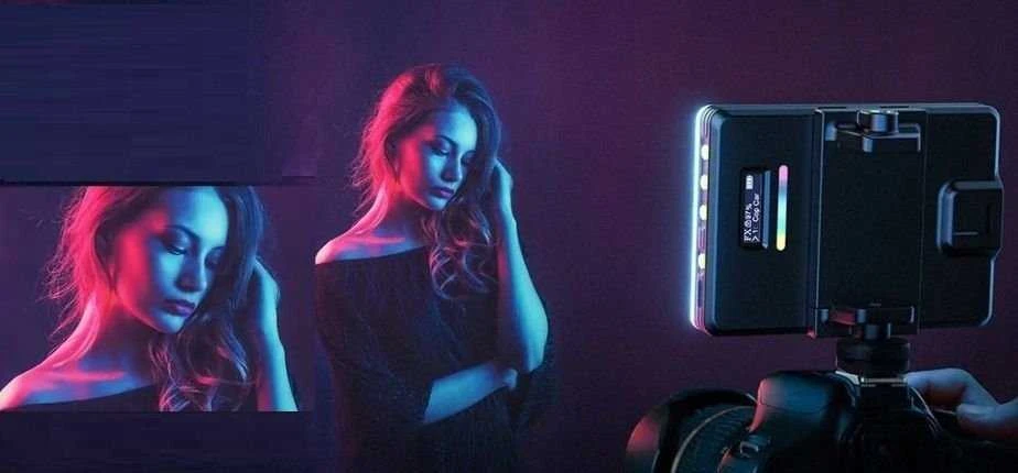 „Neewer“ žiedinė RGB LED lempa, 5 W, asmenukių vaizdo įrašų fotografavimui + telefono laikiklis, 1/4 colio ISO, „Bluetooth“ / VL67C