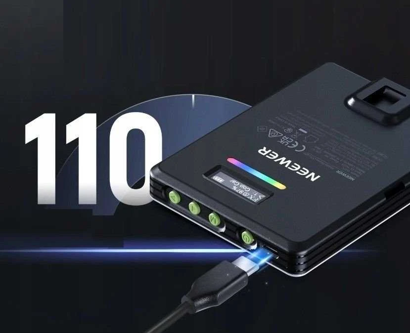 „Neewer“ žiedinė RGB LED lempa, 5 W, asmenukių vaizdo įrašų fotografavimui + telefono laikiklis, 1/4 colio ISO, „Bluetooth“ / VL67C