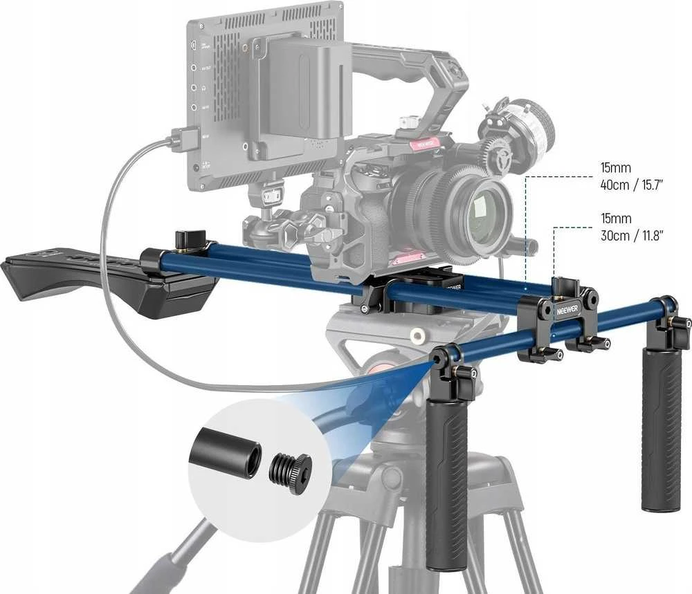 Neewer statyvas. Pečių statyvas-stabilizatorius su rankena ant peties kameroms ir DSLR fotoaparatams NEEWER SR004