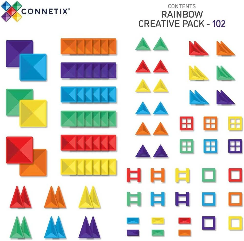 Connetix Kūrybiškumo rinkinys 102 dalių