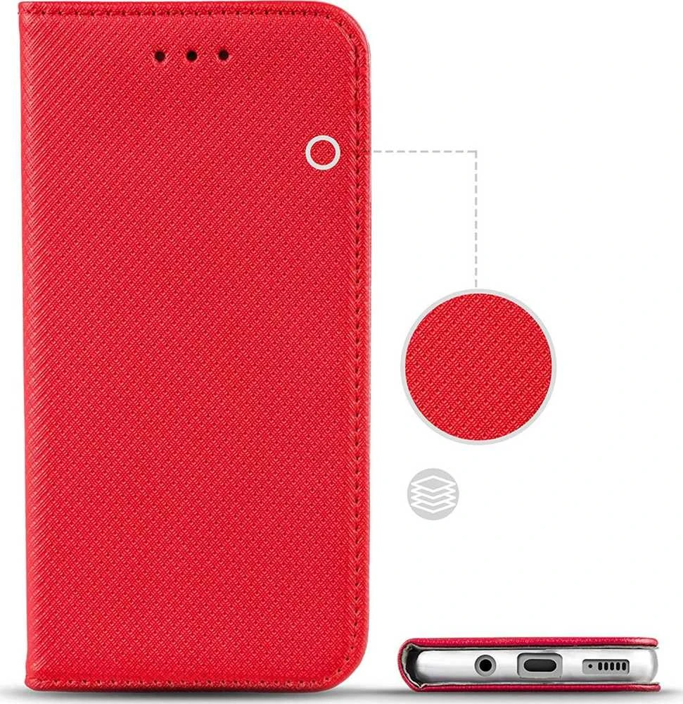 Dėklas Oem SMART CASE Book skirtas Xiaomi Redmi Note 12S red