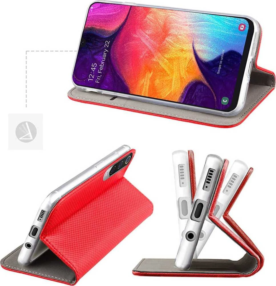 Dėklas Oem SMART CASE Book skirtas Xiaomi Redmi Note 12S red