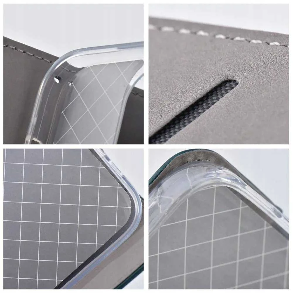 Dėklas Flip case for Realme 14 5G Smart Magneto dark žalias