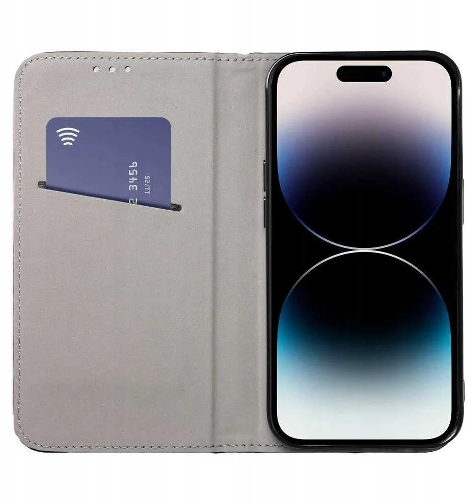 Dėklas Flip case for Realme 14 5G Smart Magneto dark žalias