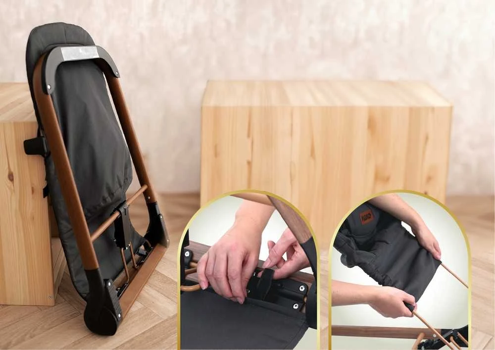 Neno NESSO DARK Pilkas - BED SEAT FOR BABIES
