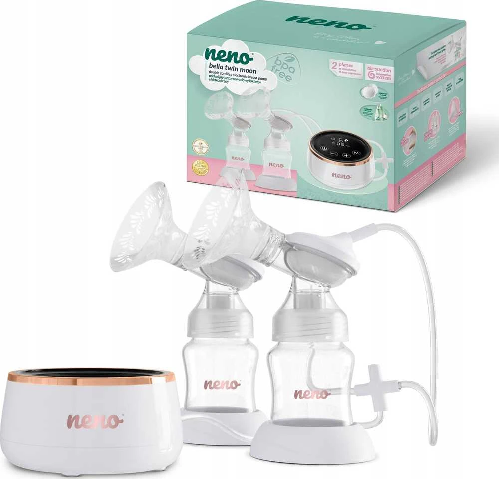 Neno Bella Twin Moon – dvigubas dviejų fazių belaidis elektroninis Pientraukis