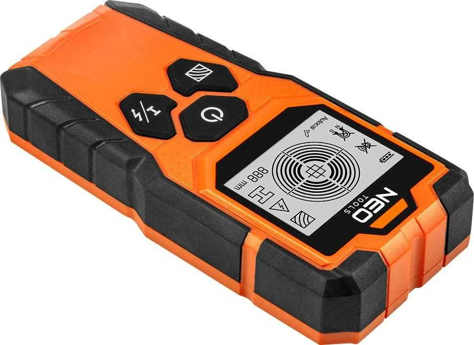 Neo Tools Laidų ieškiklis NEO 75-250 3 in 1: metalo, laidų ir medienos detektorius