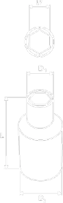 Nasadka 1/4 colio šešiakampė galvutė, 10 mm, „Superlock“