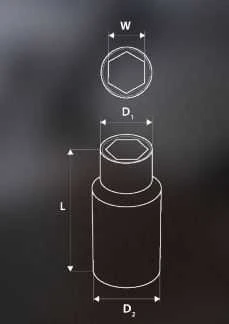 Nasadka NEO šešiakampis lizdas, 1/4 "10 mm ilgio (08-243)