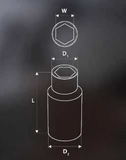 Nasadka Šešiakampė galvutė Neo 1/4", 4mm