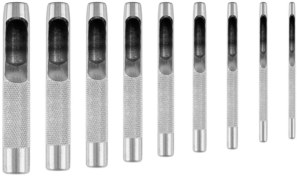Zestaw Rinkinys 9 skylmušų rinkinys, skersmuo 2,5–10 mm, oksfordo maišelis