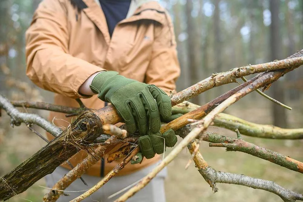 Rękawice Taktinės pirštinės, sintetinė oda, 8 dydis