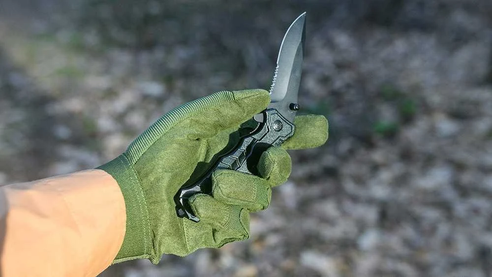 Rękawice Taktinės pirštinės, sintetinė oda, 8 dydis