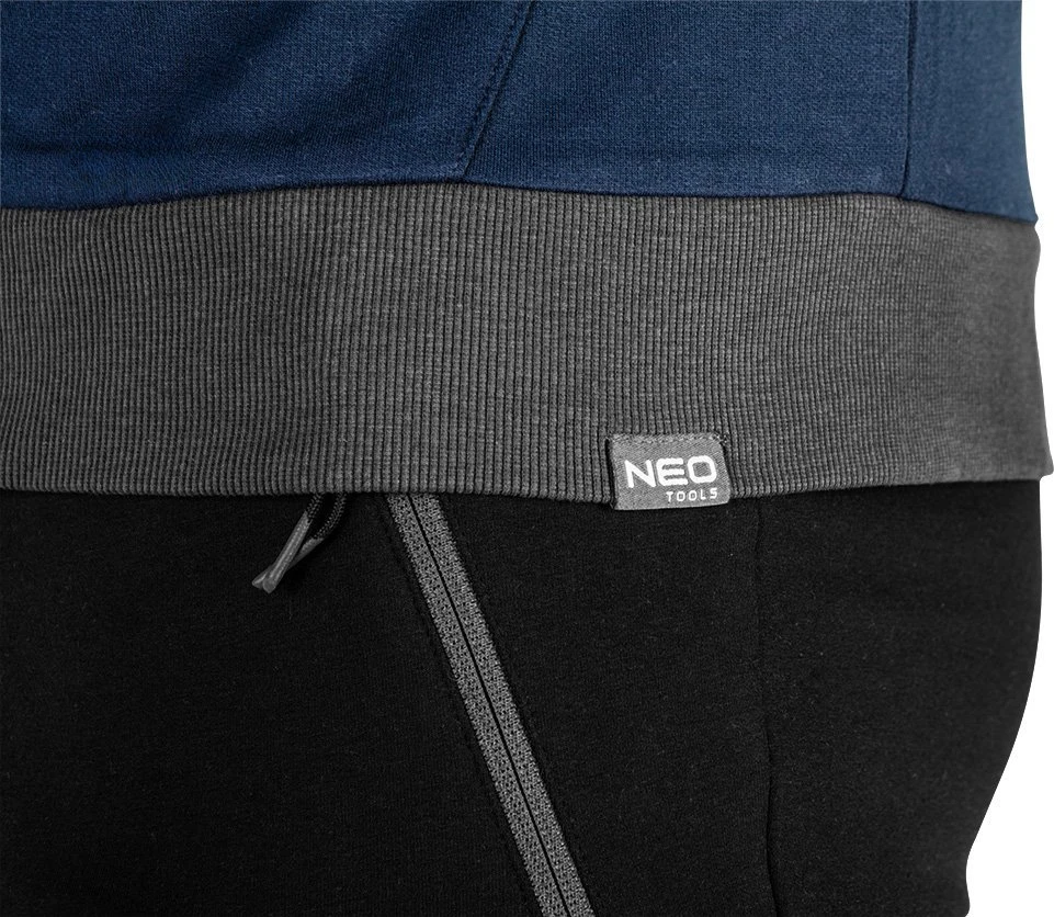 Bluza, COMFORT užtraukiamas džemperis su gobtuvu, tamsiai mėlynas, XXXL dydis