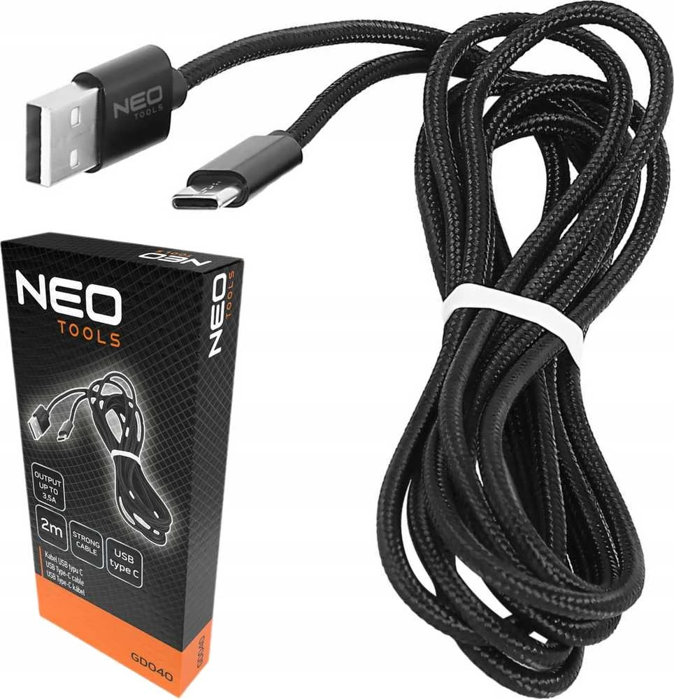Kabelis USB C tipo laidas, 2 m
