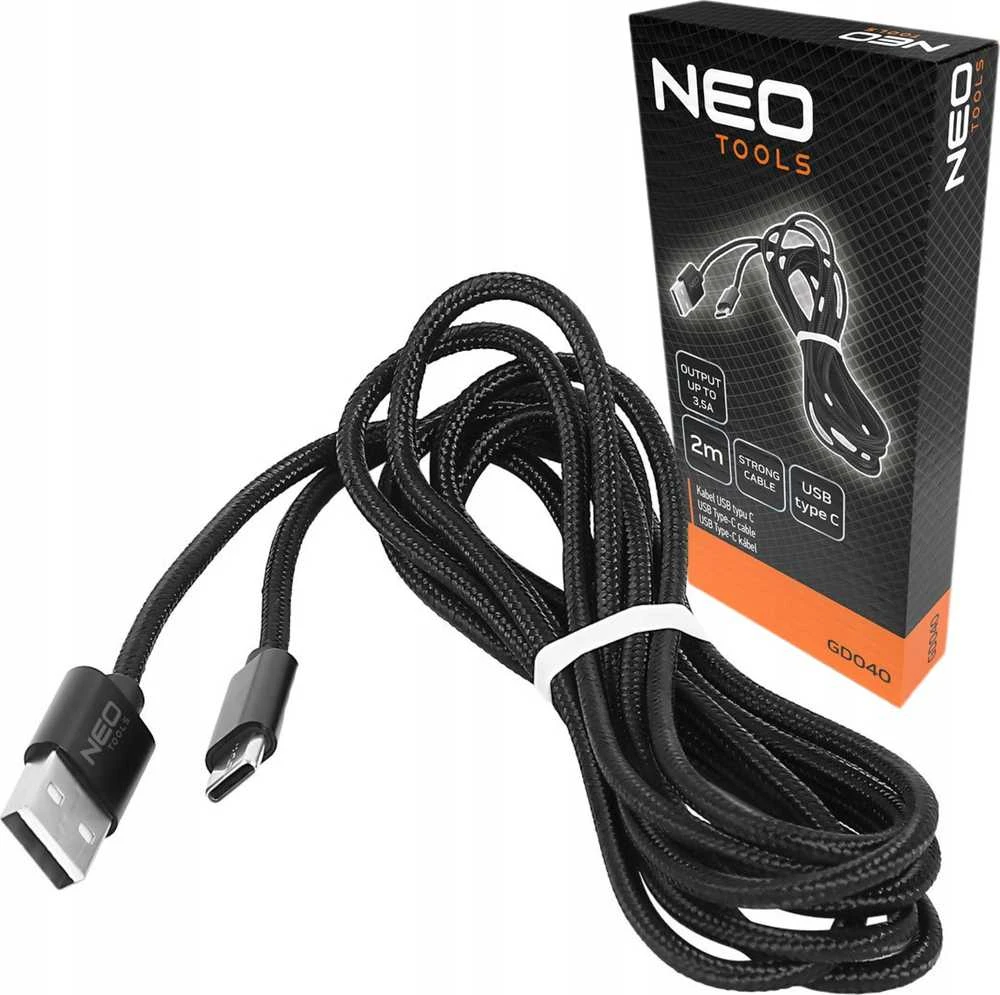 Kabelis USB C tipo laidas, 2 m