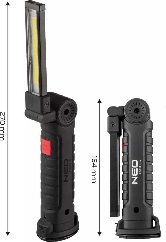Lampa Įkraunamas dirbtuvių šviestuvas 200 lm COB + žibintuvėlis