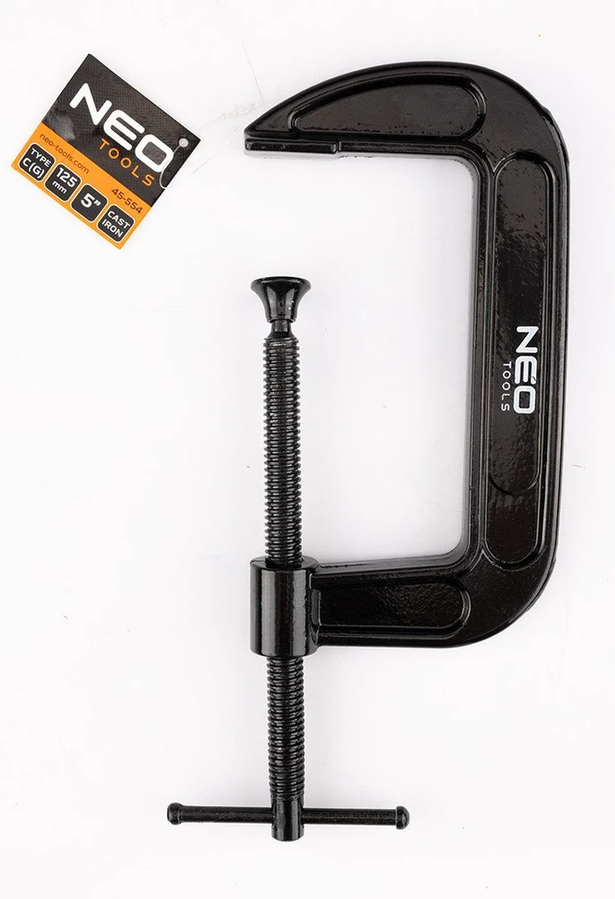 Ścisk Dailidės spaustuvas (sraigtinis), C (G) tipo, 125 mm (5"), ketaus, svoris 815 g