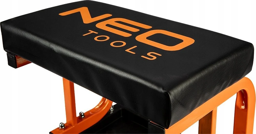 Neo Tools Stołek Darbo kėdė ant ratukų su įrankių lentyna