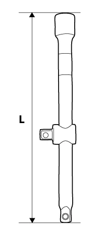 Pokretło 1/4 colio kvadratinė veržlė, 110 mm