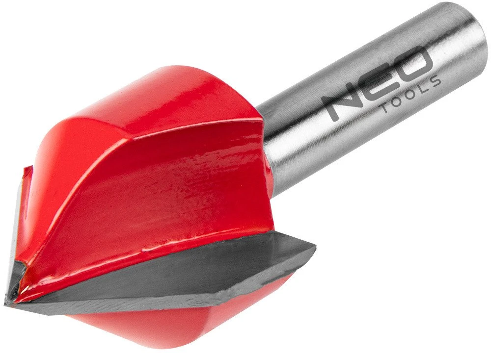 V formos griovelių freza, TCT, 25,4 x 25,4 mm, 8 mm kotas