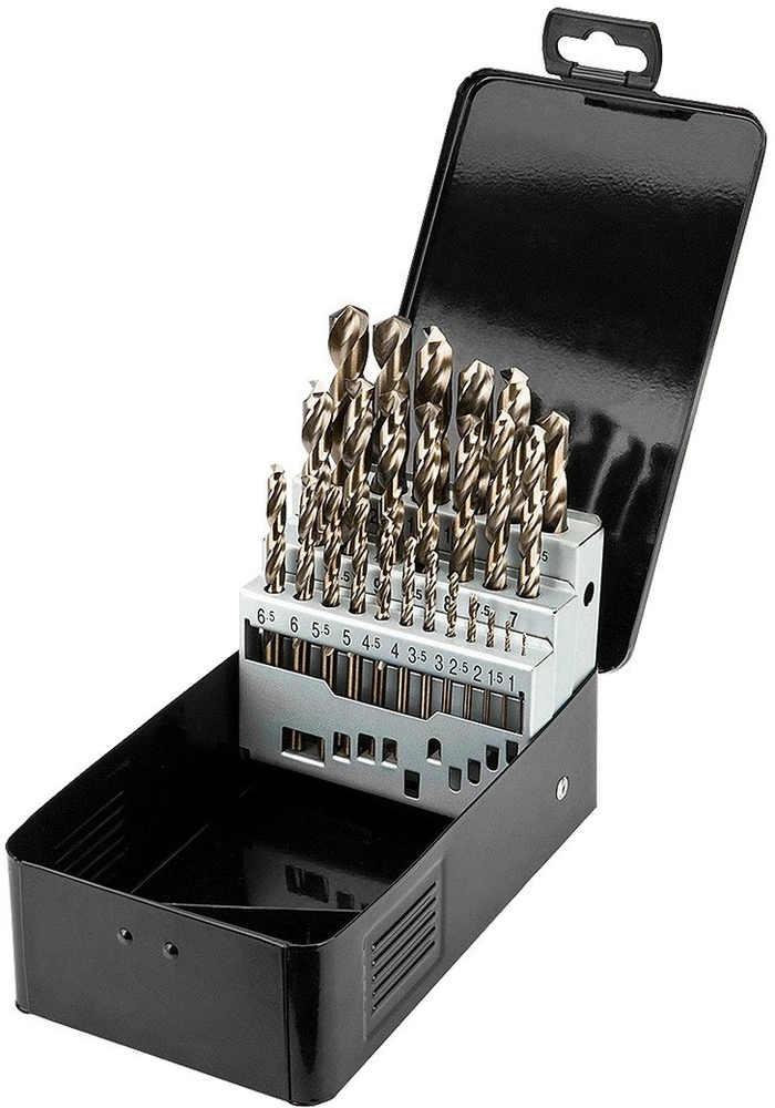 Grąžtas Neo Tools Wiertła HSS-Co metalo grąžtai 1,0–13,0 mm, 25 vnt. rinkinys