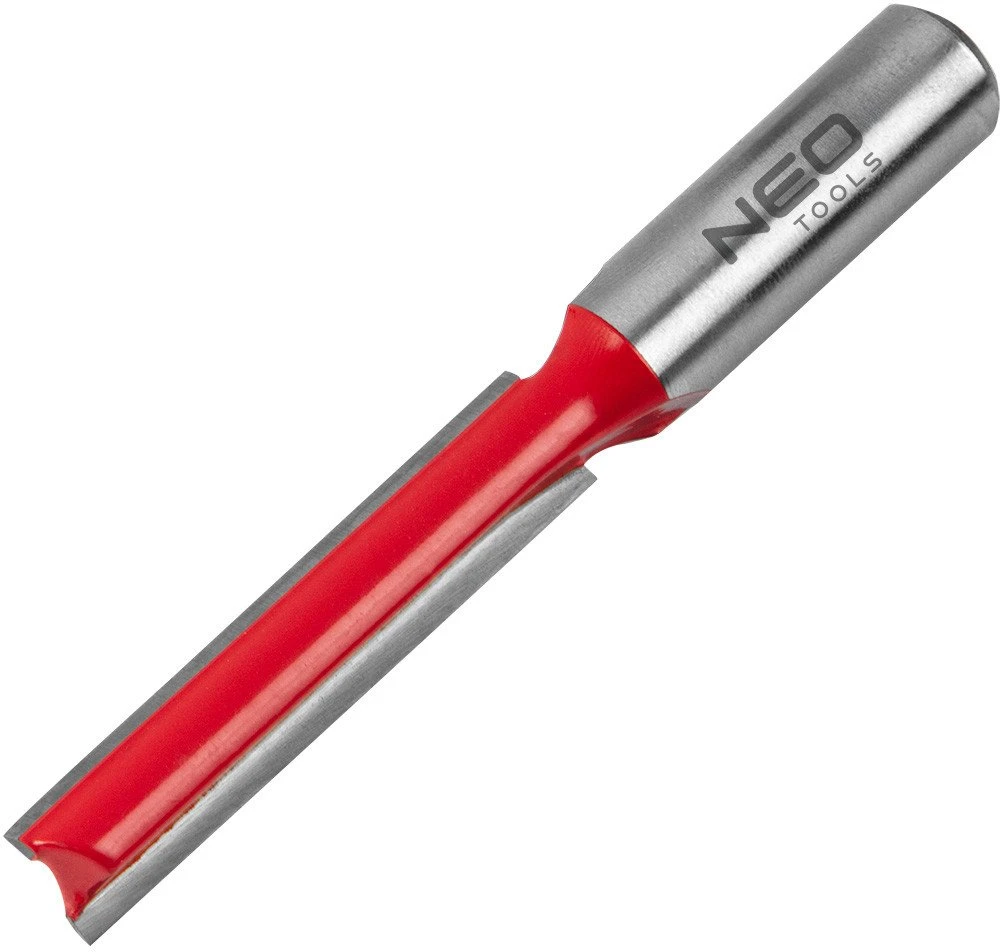 Ilgas dviejų griovelių galinis freza, TCT, 10 x 50 mm, 12 mm kotas
